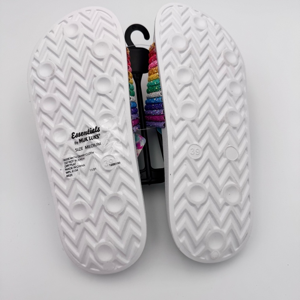 NWT MUK LUKS Essentials Liberty Pool Slide Sandals - Medium 7-8 - Picture 4 of 4